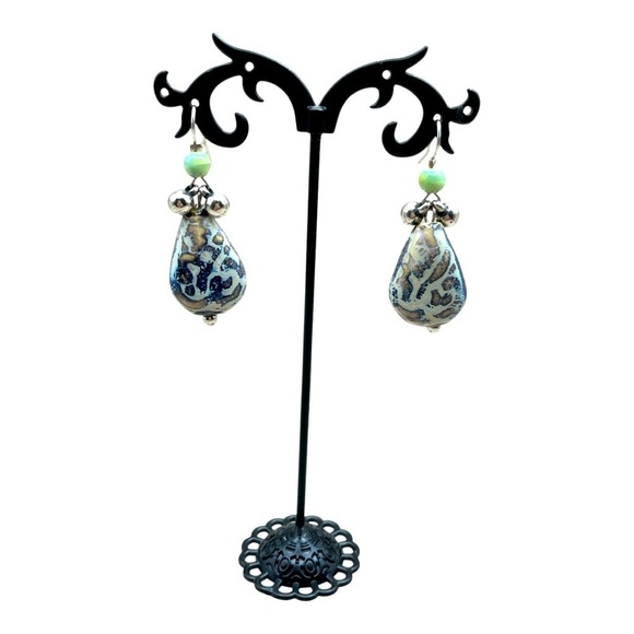 NWT WOMEN'S CERAMIC EARRINGS AND UNAKITE EARRINGS BUNDLE - Picture 2 of 5